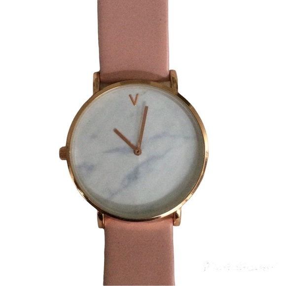 Jewelry - Marble Face Leather Band Watch